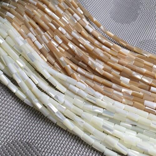 Shell Beads Exquisite Cylindrical Loose Beads Charms For DIY Necklace Bracelet Anklet Sewing Jewelry Accessory Making