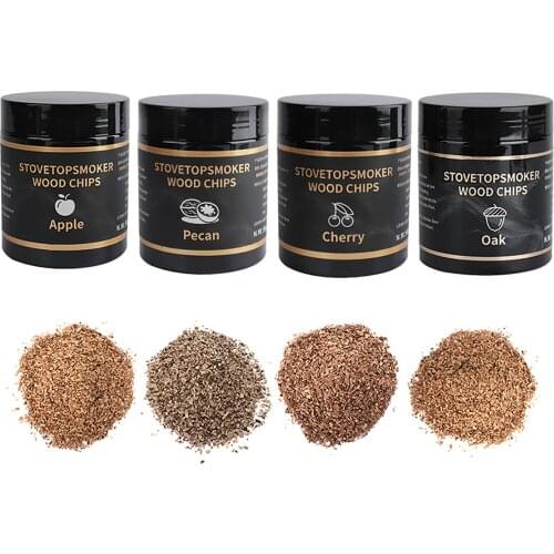 BBQ Wood Chips For Smoking Cooking Apple Cherry Walnut Sawdust 90g Wood Chips For Smoking Gun Cold Smoker Generator Refined