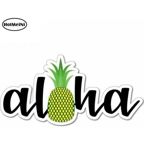 HotMeiNi 13cm x 6.5cm Pineapple Aloha Waterproof Car Stickers Vinyl Auto Decals Laptop Decoration Car Body RV Assessoires