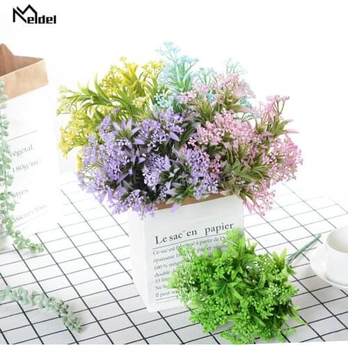 Meldel 5 Branch Fake Milan Fruit Plant Artificial Flower Plastic Tree Branch False Plants Arrange Home Indoor Decor Flore Plants