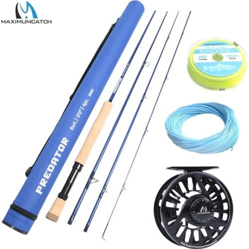 Maximumcatch 9FT Saltwater Fly Rod 8/9/10wt 4pcs 30T SK Carbon Fiber Fly Fishing Rod with 8/9/10wt Fly reel&Line Combo