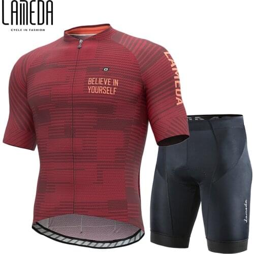 LAMBDA 2020 Cycling Jersey Sets Bicycle Suit Summer Short Sleeve Mens Mountain Road Bike Clothes Mtb Clothing
