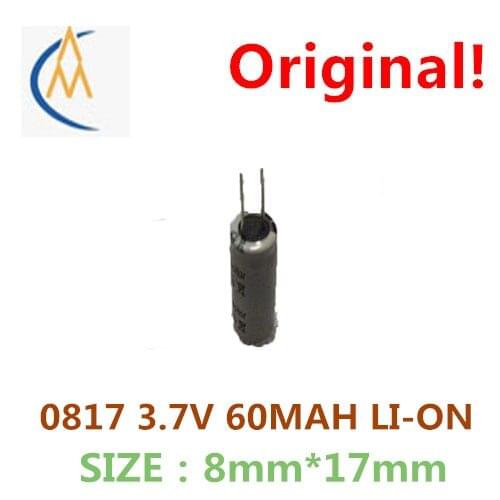 Capacitor lithium battery 0817 60mA 3.7V ear picking lamp otoscope bird driving lamp rechargeable battery one year replacement g