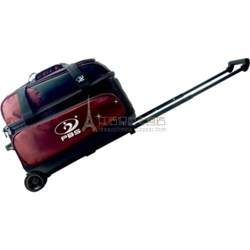 New style Multi-functionPBS 1680D Standard Double Ball Bag Tension Rod Bowling Bag Two Balls Bag Two Balls Bag free shipping