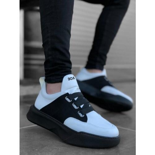 Babba BA0160 Band Mens High Sole White Black Sport Shoes. New Season 2021
