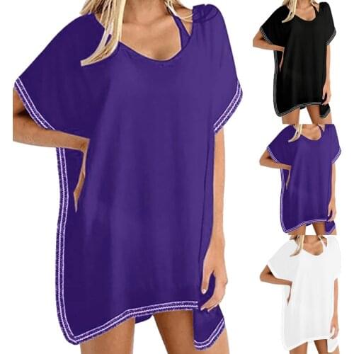 New Fashion Lace Beach Bikini Swimsuit Chiffon Blouse Large Womens Dress Summer Sexy Cool Holiday Party Loose Dress