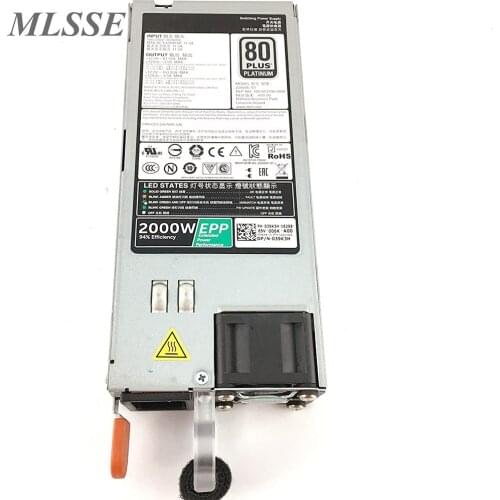 Original For DELL R830 T630 2000W Server Power Supply Z2000E-S1 039K3H Fast ship
