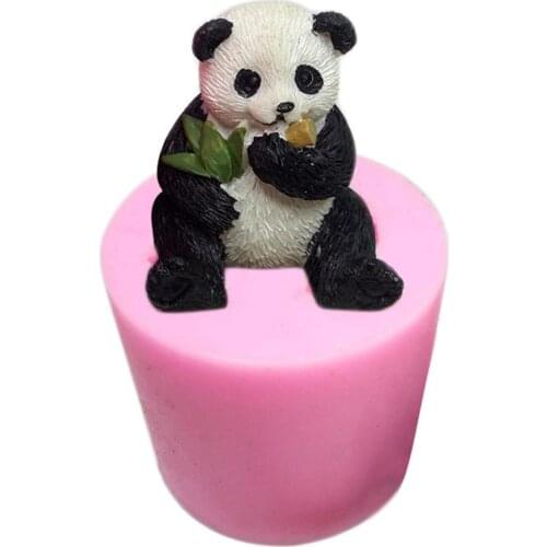 3D Panda Silicone Mold Cake Chocolate Mold Furnishing Articles Mold Fondant Cake Decorating Tools Silicone Soap Molds