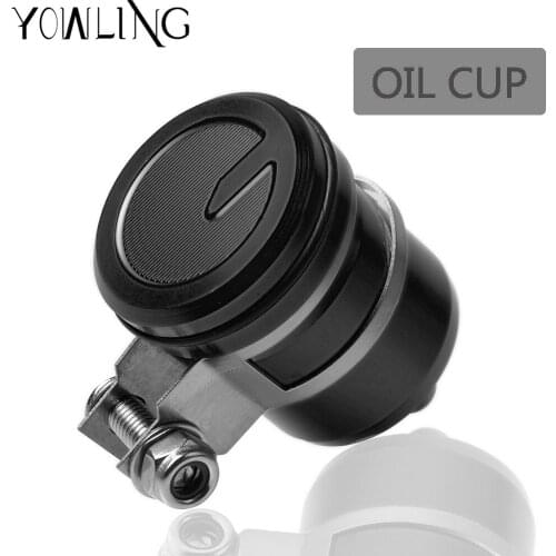 Universal Motorcycle CNC Brake Fluid Reservoir Clutch Tank round Oil Fluid Cup For BMW F650GS 2000-2007 F800R F800GT 2009-2016
