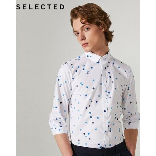 SELECTED Polka Slim Fit Casual Mens business shirt 419331506