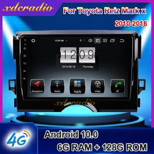 Xdcradio 9" Touch Screen Android 10.0 For Toyota Reiz Mark x Car Radio DVD Multimedia Player GPS Navigation 6+128G Carplay 4G