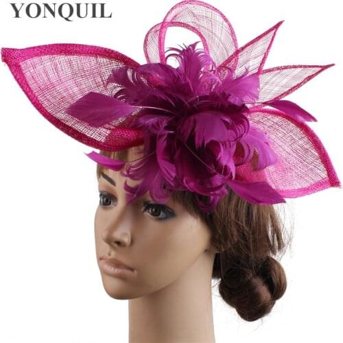 Vintage Fascinator Hat Women Hair Pin Bride Elegant Chic Headpiece With Fancy Feather Headdress Eleagnt Ladies Bridal Hats