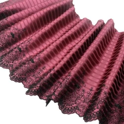 1M High Quality Embroidery Lace Fabric Tulle 20cm Lace Applique Collar Lace Ribbon Dress Crafts Sewing Trim Guipure Laces LQ22