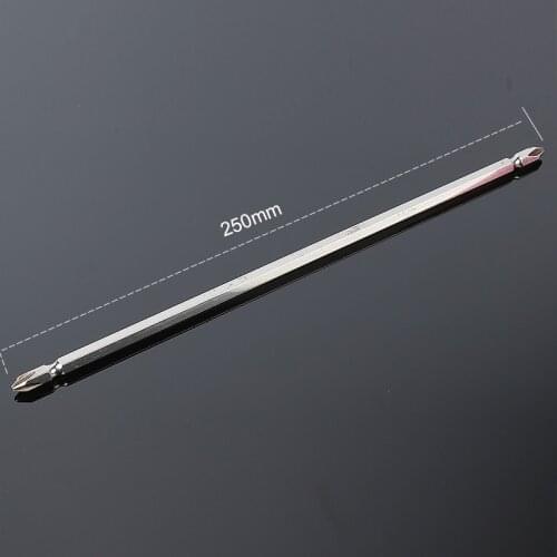 1pc Magnetic 250mm Long Phillips Ph2 Screwdriver Bits Impact Double Ended Screw Driver Bit For 1/4" Electric Hand Screwdriver