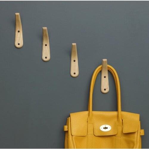 3 pcs oak hook fitting room solid wood cap hook single hook