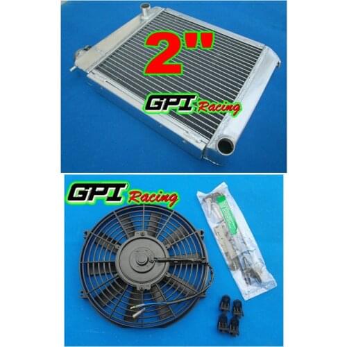 50mm Aluminum Radiator & Fan 1959-1997 for AUSTIN for ROVER for MINI COOPER MT 59 60 61