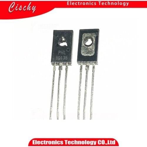 BD135 Transistor TO-126 NPN 45V 1.5A Silicon NPN Epitaxial Power Triode Transistor 10pcs/lot