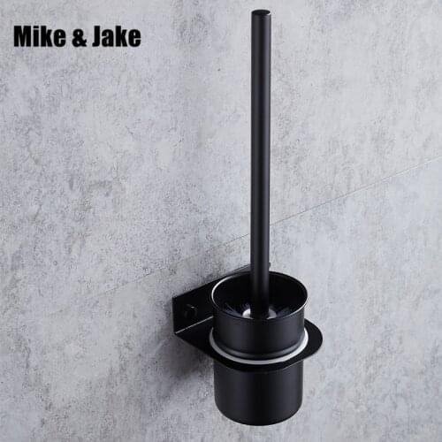 Free shipping 304 black Bathroom brush holder set Solid Stainless steel 304 black Finished Toilet brush Rack bathroom brush