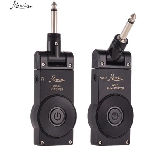 WS-20 2.4G Wireless Guitar Transmitter System Rechargeable Electric Guitar Transmitter Receiver Set 30 Meters Transmission Range