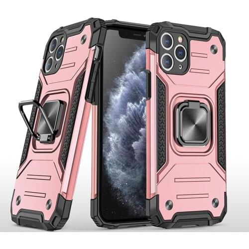 Armor Dual Layer case 360 Degree Rotating Metal Ring Holder Kickstand Shockproof Cover For iPhone 6S 8Plus 12 XS XR 11PROmax se2