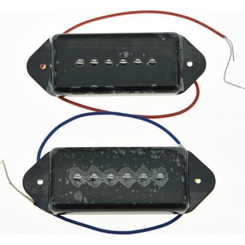 Black P90 High Power Sound Neck&Bridge Dogear Pickup Soapbar Pickups Set