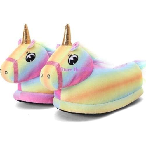 Children Slippers Baby Wears Kids Flannel Winter Unicorn Slippers Girls Slippers Indoor Shoes Winter New Kigurumi Unicorn Shoes