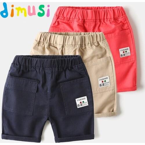 Dimusi summer boys beach Shorts 100% cotton solid short pants boy beach Shorts cool summer pants BC219