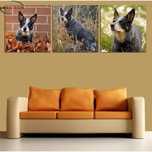 Puppy Prints Pictures Home Decor Modular Animal Poster Unframed Canvas Paintings For Living Room Wall Art