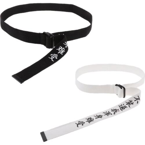 Chinese Letter Printing Design Nylon Belts Creative Waistband for Men and Women