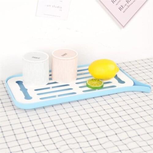 Kitchen Double Plastic Storage Drain Tray Tableware Sink Drain Fruit Drain Rack Dish Rack Storage Rack Good Quality