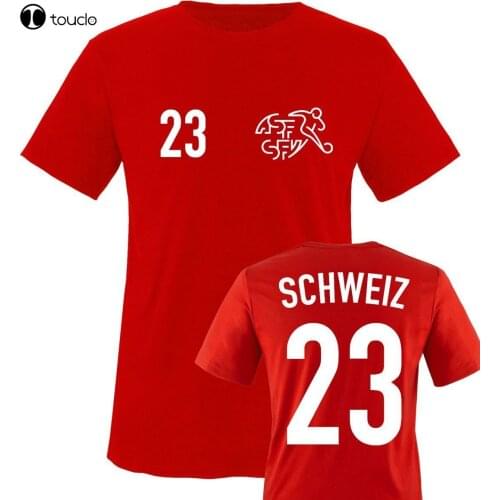 Summer Cool Tee Shirt Schweiz | Wunschdruck | Switzerland Footballer T-Shirt Funny T-Shirt