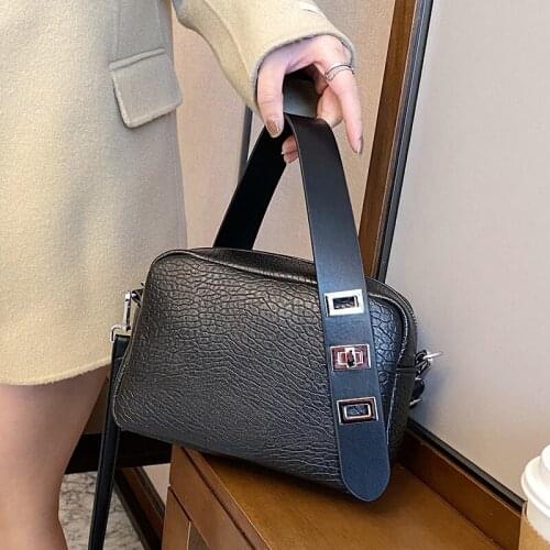 Fashion Solid Color Pu Leather Shoulder Bags for Women 2021 New High Quality Messenger Bag Simplicity Handbag Sac A Main