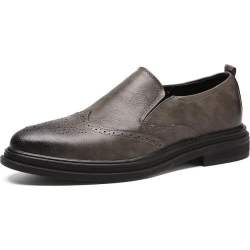 Mens dress shoes Brock style leather wedding mens flat shoes leather Oxford shoes dress shoes