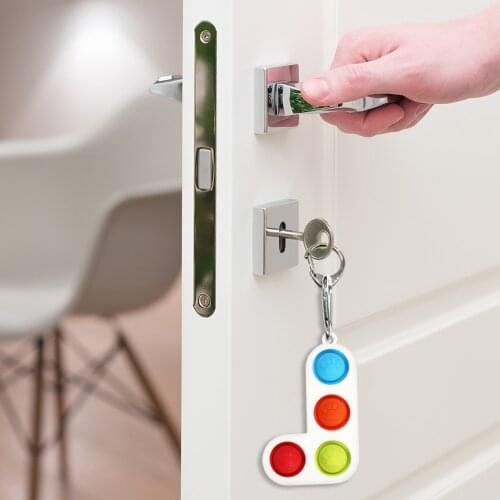 Fidget Toys Simple Dimple Relief Keychain Sensory Antistress Toys For Kids Adults Early Educational Autism Special Need Toys