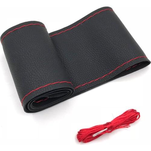 Car interior steering wheel cover soft leather weave 37 cm / 38CM for Fiat Croma Linea Ulysse Oltre 600 1200 520 20-30 16-20