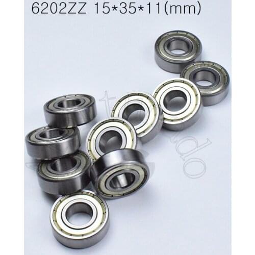 6202ZZ 15*35*11(mm) 1Piece bearings ABEC-5 metal sealing bearings 6202 6202Z chrome steel deep groove bearing