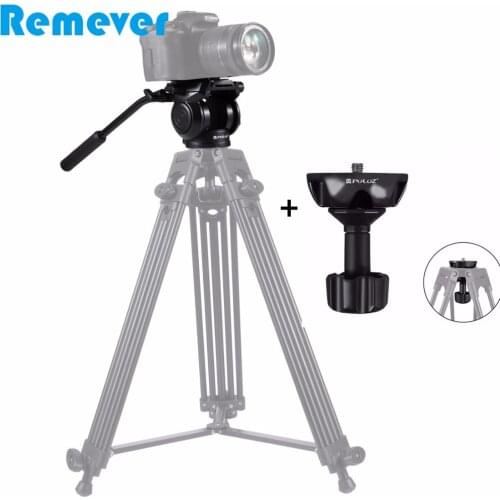 Professional Hydraulic Gimbal tripod Head with Quick Release Plate for Canon Sony Nikon DSLR Cameras Camcorder Video Film Shoot