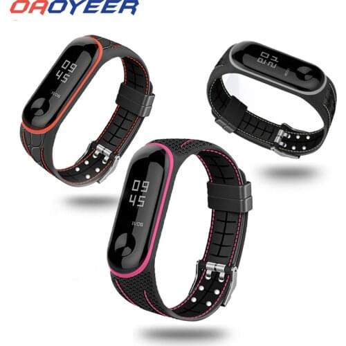 M3 M4 M5 Strap Bracelet For Xiaomi Mi Band 3 4 5 Strap Sport Band Watch Silicone Wrist Strap For MiBand 5 3 4 Wrist Bracelets