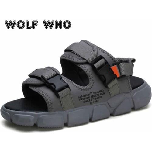 Outdoor Mens Sandals Hasp Platform Sandals Fashion Casual Lazy Shoes Man Handmade Summer Sandals Designer Youth Sandalias H19