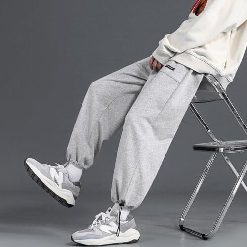 Streetwear Mens Harem Pants Sweatpant 2021 Hip Hop Vintage Ribbons Trousers