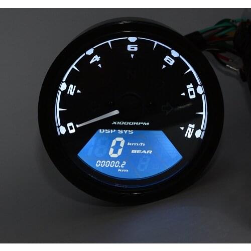 Universal LCD Digital Tachometer Speedometer Odometer Motorcycle Motorbike 12000RPM Motorcycle Accessories