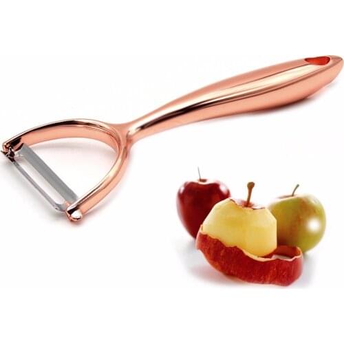 Copper-Plated Top-Quality Zinc alloy Peeler, Super Sharp Durable Vegetable and Fruit Peeler for Potato Carrot Apple and More