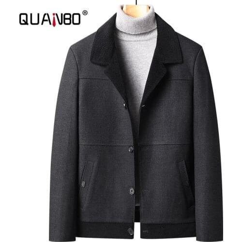 High Quality 2021 New Arrival Autumn Winter Classic Casual Wool & Blends Jackets Mens Business Casual Thicken Warm Short Coat