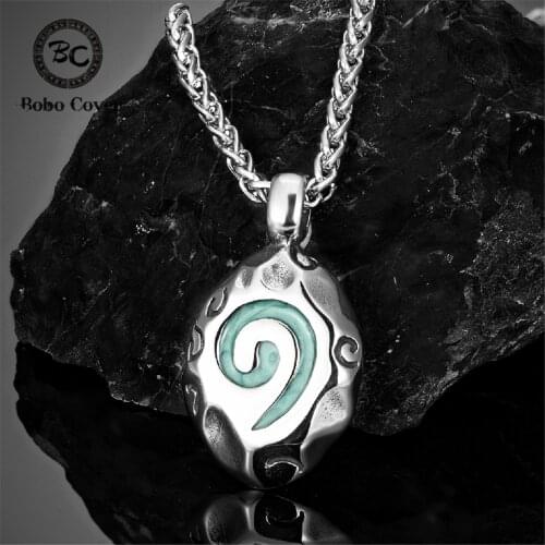 WOW Hearthstone Necklace For Men Amulet Pendant Women Game Extensions Alliance Tribe Horde Charm Jewelry Fashion Accessories