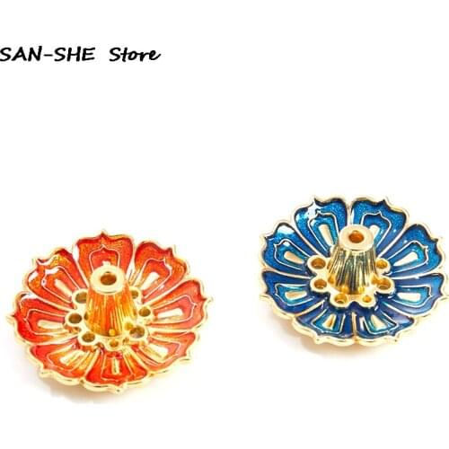 1pc Home Incense Holder Lotus Shape 9 Holes Burner Plate Incense Stick Plate