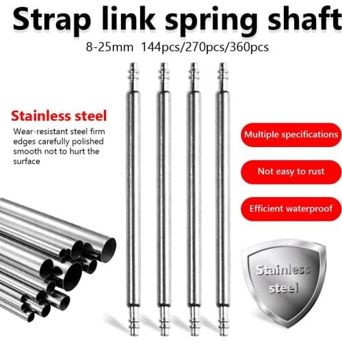 144-360pcs 1.5MM Watch Strap Spring Bars Watch Band Strap Link Pins Steel Watch Repair Tool Accessory for Watchmakers 8MM-25MM