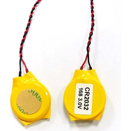 2pcs CR2032 2032 Battery Wire 2pin Laptop Motherboard BIOS CMOS Battery With Wire Disassemble Battery Accessories Parts