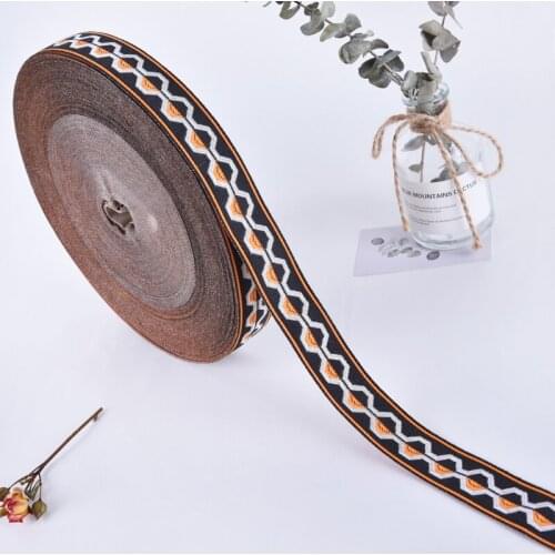 25M/Lot 3cm Wide Jacqurd Lace Ribbon Belt Curtain Lace Trim Webbing DIY Sewing Sofa Garment Cushion Decor Curtain Accessories