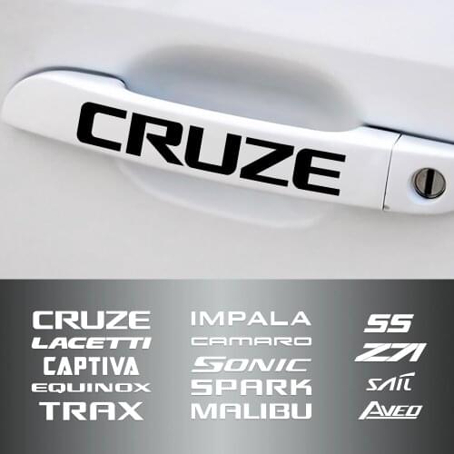 4pcs Car Wiper Door Handle PVC Stickers For Chevrolet Cruze Lacetti Captiva SS Z71 Auto Decor Reflective Decals auto Accessories