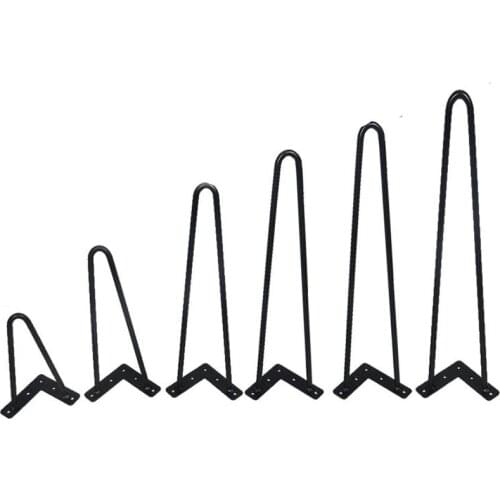 4Pcs U-shaped Metal hairpin table Desk leg bracket 4-10inch solid iron Furniture support leg Sofa cabinet Chairs DIY hardware